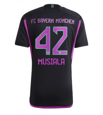 Bayern Munich Jamal Musiala #42 Replika Udebanetrøje 2023-24 Kortærmet